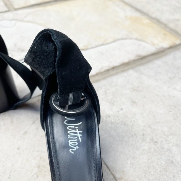 ✨ Black Pointed Toe Block Heels | Wittner - Picture 3 of 6